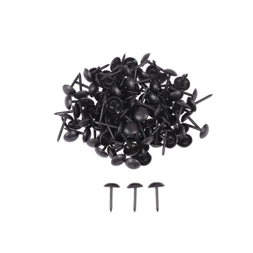 Rundkopf-Eisennägel, Reißzwecken aus Metall mit rundem Kopf, 100 Stück, schwarz, mehrere Größen(0.7 * 1.3cm) von EYRMQWJPC