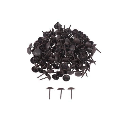 Rundkopf-Eisennägel, Reißzwecken aus Metall mit rundem Kopf, 100 Stück, schwarz, mehrere Größen(0.9 * 1.3cm) von EYRMQWJPC