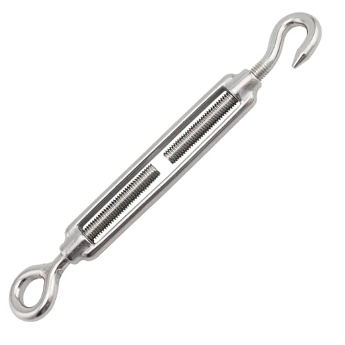 Seilspanner Seilspanner 1 x Drahtseilspanner Edelstahl 316 M4 bis M20 mit Haken und Öse(M8) von EYRMQWJPC
