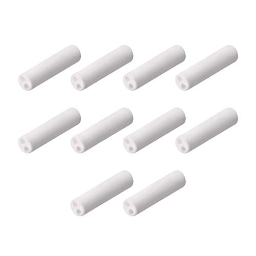 Tonerde-Keramik-Rohr, 10er-Packung Isolierrohre aus Aluminiumoxidkeramik mit Doppelbohrung, 1 mm Innendurchmesser x 4 mm Außendurchmesser x 19 mm Länge Tonerde-Keramik-Rohr, 10er-Packung Isolierrohre aus Aluminiumoxidkeramik mit Doppelbohrung, 1 mm Innendurchmesser x 4 mm Außendurchmesser x 19 mm Länge von EYRMQWJPC