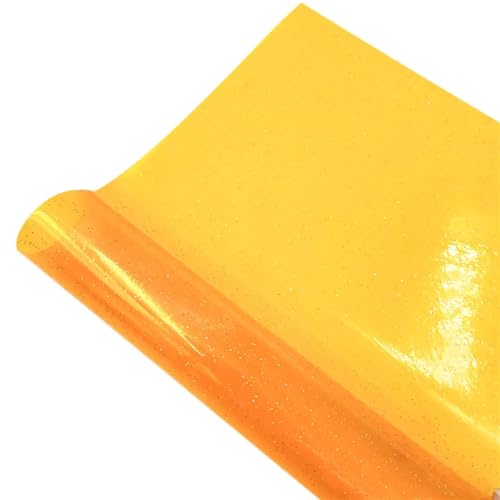 Transport des pvc-vergiss es, oleorette zu benutze PVC-Jelly-Vinyl-Glitzerfolienrolle, mehrfarbig, 20 x 30 cm und 20 x 120 cm(Orange,A4 20 x 30cm) von EYRMQWJPC