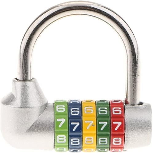 Verschlüsselungsschloss, Kleines Kombinationsnummerncode-Vorhängeschloss, Reisetasche, 5-stelliges Zifferblatt-Design von EYRMQWJPC