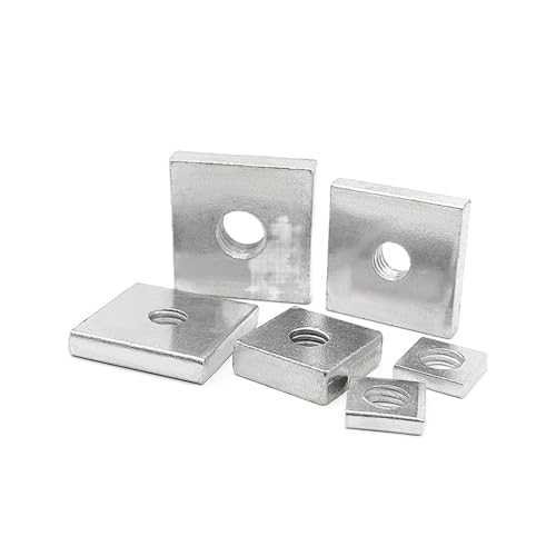 Vierkantmuttern aus Edelstahl, 10/50 Stück Vierkantmutter M3 M4 M5 M6 M8 Verzinktes Kohlenstoffstahl-Aluminiumprofil-Zubehör(50pcs,M3-9.7x6x2.5mm) von EYRMQWJPC