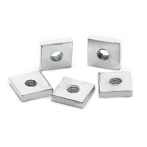 Vierkantmuttern aus Edelstahl, Dünne Vierkantmutter DIN562 M3 M4 M5 M6 M8 Verzinkter Kohlenstoffstahl(M5x12x12x3 10pcs) von EYRMQWJPC