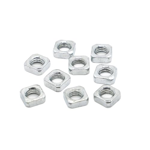 Vierkantmuttern aus Edelstahl, Vierkantmuttern aus verzinktem Kohlenstoffstahl, 5–50 Stück, verschiedene Größen(M4 50pcs) von EYRMQWJPC