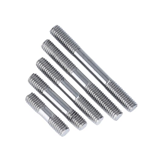 Vollgewindestangenbolzen, 5PCS Doppel Ende Gewinde Stange 304 Edelstahl Stehbolzen Stange Zahn Stick Dual Kopf Gewinde Bar M3 M4 m5 M6 M8 M10 M12 M16(M3*110mm) von EYRMQWJPC