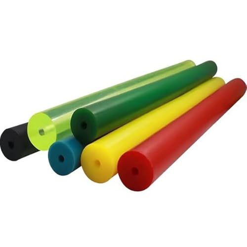 elastischer Polyurethan-Stab, PU-Rundhohlstab-Mehrfarbenmehrfachgrößen 500mm Längen-80A Durometer(Yellow,30 * 8mm) von EYRMQWJPC