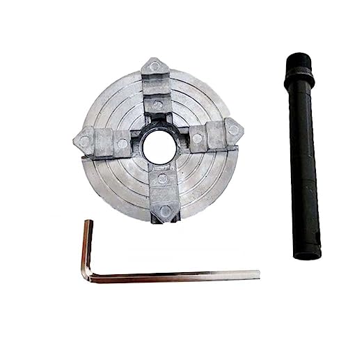 selbst festgelegte Drehmaschine, Z011A 50 mm 4-Backen-Drehfutter mit selbstzentrierender Zentrierung, 3er-Pack M12 x 1-Stange und Schraubenschlüssel for Drehmaschinen von EYRMQWJPC