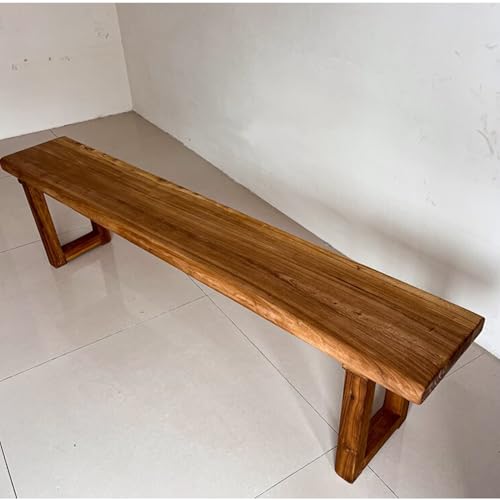 Bauernhaus-Holzbank, schmale Holzbank, Lange rustikale Sitzbank for den Innenbereich, for Wohnzimmer und Esszimmer, Massivholzkonstruktion(80 * 26 * 45cm) von EYUIOPLM