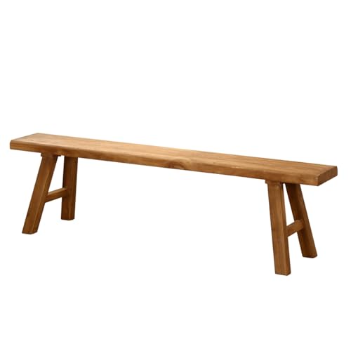 EYUIOPLM Bauernhaus-Holzbank for den Innenbereich for Essen im Wohnzimmer, Naturholz-Küchen-Eingangsbereichsbank mit armlosem Design, Massivholz-Schuhbank-Eingangsbereichssitz(180 * 26 * 45cm) von EYUIOPLM