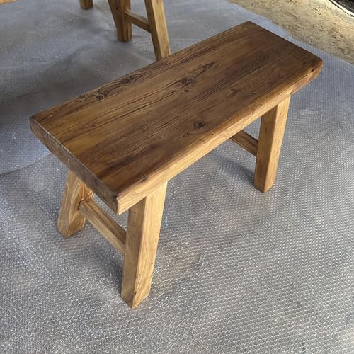 EYUIOPLM Eingangsbank aus Massivholz, Sitzbank for den Esstisch in der Innenküche, Bänke aus Holz am Bettende, for den Flur im Schlafzimmer, Wohnzimmer, Rustikales Braun(50 * 25 * 45cm) von EYUIOPLM