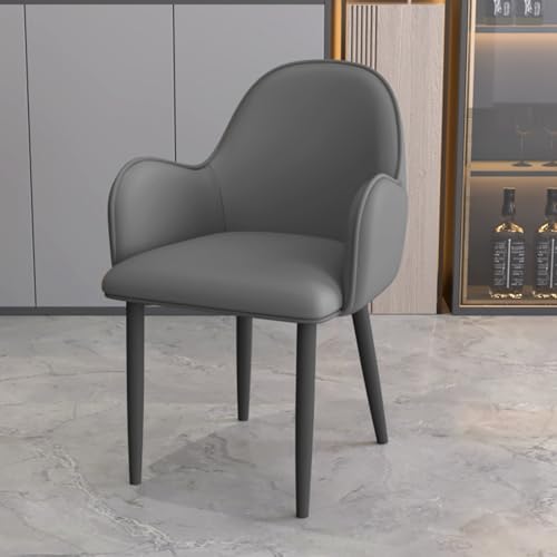 EYUIOPLM Esszimmerstühle Esszimmerstühle aus Pu-Leder, dick gepolsterte Seitenstühle, Küchenstühle mit Metallbeinen und bequemer Rückenlehne, for das Wohnzimmer im Restaurant(Dark Gray Black Legs) EYUIOPLM Esszimmerstühle Esszimmerstühle aus Pu-Leder, dick gepolsterte Seitenstühle, Küchenstühle mit Metallbeinen und bequemer Rückenlehne, for das Wohnzimmer im Restaurant(Dark Gray Black Legs) von EYUIOPLM
