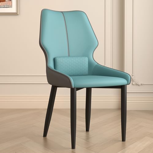 Esszimmerstühle Esszimmerstühle aus PU-Leder, Moderne Beistellstühle for die Küche und das Esszimmer, Akzentstühle mit Metallbeinen, for die Küchenlounge(Blue) von EYUIOPLM