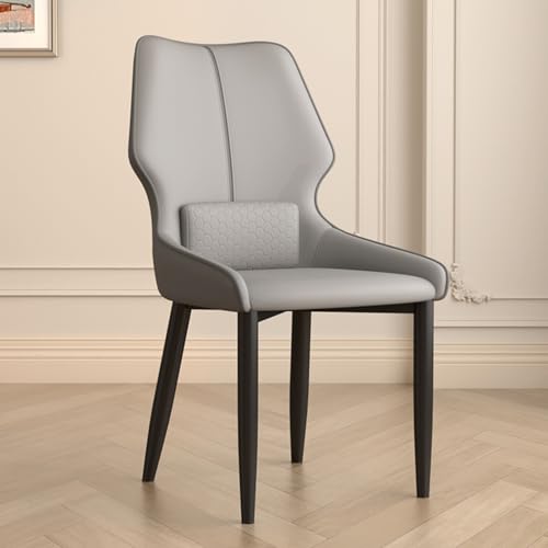 Esszimmerstühle Esszimmerstühle aus PU-Leder, Moderne Beistellstühle for die Küche und das Esszimmer, Akzentstühle mit Metallbeinen, for die Küchenlounge(Deep Gray) von EYUIOPLM