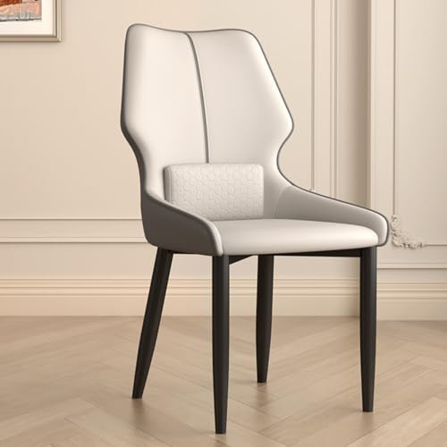 Esszimmerstühle Esszimmerstühle aus PU-Leder, Moderne Beistellstühle for die Küche und das Esszimmer, Akzentstühle mit Metallbeinen, for die Küchenlounge(Light Gray) von EYUIOPLM