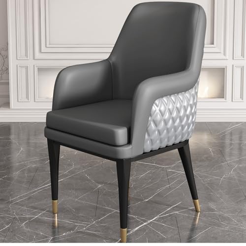 Esszimmerstühle Gepolsterte Esszimmerstühle, Küchenstuhl mit Metallbeinen, Akzent-Seitenstuhl aus Kunstleder mit gepolstertem Kissen, for das Wohnzimmer und Schlafzimmer zu Hause(Dark gray+light gray) Esszimmerstühle Gepolsterte Esszimmerstühle, Küchenstuhl mit Metallbeinen, Akzent-Seitenstuhl aus Kunstleder mit gepolstertem Kissen, for das Wohnzimmer und Schlafzimmer zu Hause(Dark gray+light gray) von EYUIOPLM