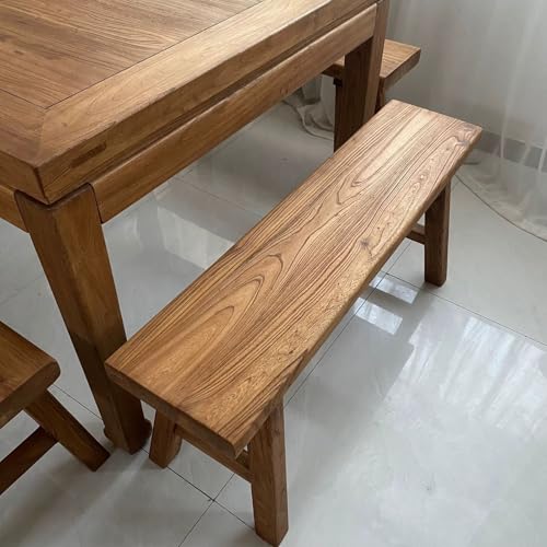 Holzbank, Industrielle Eingangsbänke for den Innenbereich for Schlafzimmer, Flur, Wohnzimmer, Esszimmer, rustikale Holzbank for den Eingangsbereich, Braun(160 * 25 * 45cm) von EYUIOPLM