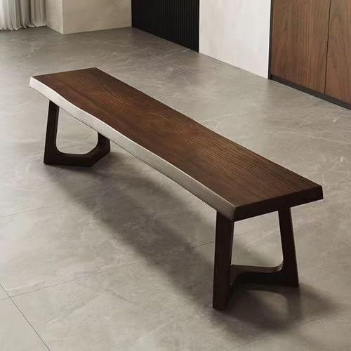 Lange Bank aus Massivholz, rustikale Eingangsbänke im Bauernhausstil for Wohnzimmer, Esszimmer, Flur, Schrankraum, Fußbank for Schlafzimmer(B,160 * 30 * 45cm) von EYUIOPLM