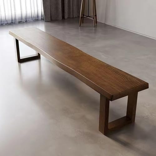Lange Bank aus Massivholz, rustikale Eingangsbänke im Bauernhausstil for Wohnzimmer, Esszimmer, Flur, Schrankraum, Fußbank for Schlafzimmer(C,100 * 30 * 45cm) von EYUIOPLM