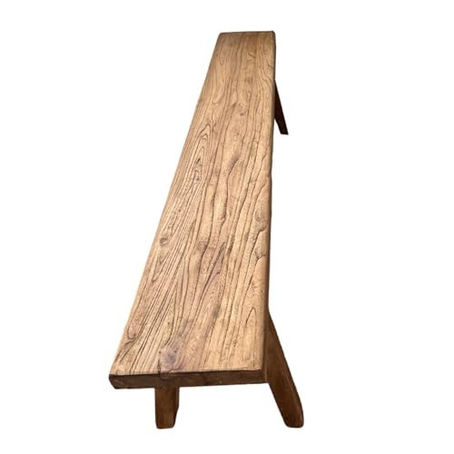 Lange Holzbank, Bauernhaus-Eingangsbank for Wohnküche und Esszimmer, rustikale Eingangsbank, natürliches Massivholz, handgefertigt(150 * 26 * 45cm) von EYUIOPLM