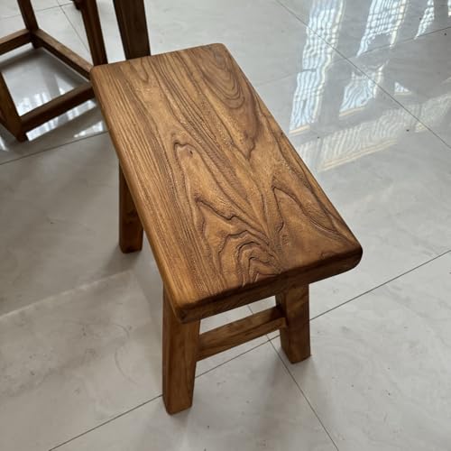 Rustikale braune Industrie-Eingangsbank, Sitzbank aus Holz for das Esszimmer im Innenbereich, Sitzbank mit Akzent-Schuhregal, for Flur, Foyer, Wohnzimmer, Schlafzimmer(50 * 25 * 45cm) von EYUIOPLM
