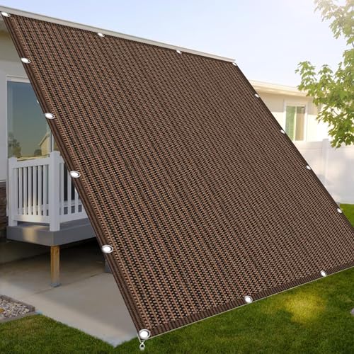 Sonnensegel Atmungsaktiv 120 x 470 cm Rechteckig Atmungsaktiv 98% UV Schutz Outdoor Tarp Balkon Schattennetz Vielen Größen mit Spannseilen für Balkon Garten Terrasse, braun Sonnensegel Atmungsaktiv 120 x 470 cm Rechteckig Atmungsaktiv 98% UV Schutz Outdoor Tarp Balkon Schattennetz Vielen Größen mit Spannseilen für Balkon Garten Terrasse, braun von EYUQIAO