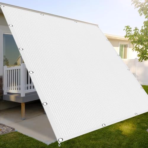 Sonnensegel Atmungsaktiv 390 x 480 cm Rechteckig Atmungsaktiv 98% UV Schutz Outdoor Tarp Balkon Schattennetz Vielen Größen mit Spannseilen für Balkon Garten Terrasse, Weiß Sonnensegel Atmungsaktiv 390 x 480 cm Rechteckig Atmungsaktiv 98% UV Schutz Outdoor Tarp Balkon Schattennetz Vielen Größen mit Spannseilen für Balkon Garten Terrasse, Weiß von EYUQIAO