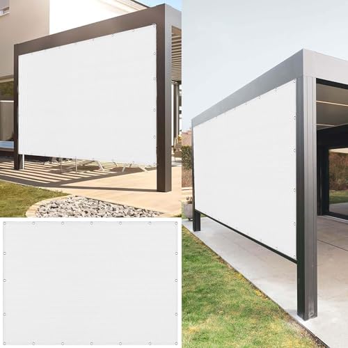 Sonnensegel Atmungsaktiv Rechteckig mit Ösen 380 x 380 cm Rechteckig Atmungsaktiv 98% UV Schutz Sonnenschutz Windschutz inkl Befestigungsseile für Terrasse Garten, Weiß Sonnensegel Atmungsaktiv Rechteckig mit Ösen 380 x 380 cm Rechteckig Atmungsaktiv 98% UV Schutz Sonnenschutz Windschutz inkl Befestigungsseile für Terrasse Garten, Weiß von EYUQIAO