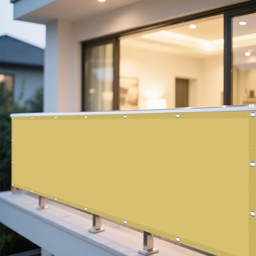 Sonnensegel Balkon 244 x 315 cm Rechteckig Wasserdicht Sonnenschutz Windschutz Markise Balkon Ohne Bohren mit Ösen Ohne Bohren mit Seil für Garten Camping, Creme Farben Sonnensegel Balkon 244 x 315 cm Rechteckig Wasserdicht Sonnenschutz Windschutz Markise Balkon Ohne Bohren mit Ösen Ohne Bohren mit Seil für Garten Camping, Creme Farben von EYUQIAO