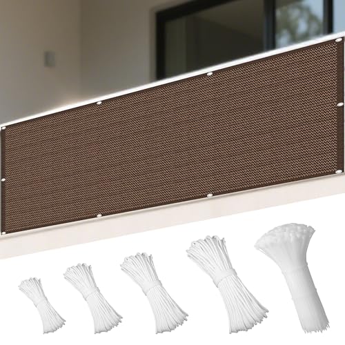 Sonnensegel mit Ösen Nach Maß 140 x 360 cm Rechteckig Atmungsaktiv 98% UV Schutz Segeltuch Ohne Bohren mit Ösen Segeltuch für Terrasse Balkon, braun Sonnensegel mit Ösen Nach Maß 140 x 360 cm Rechteckig Atmungsaktiv 98% UV Schutz Segeltuch Ohne Bohren mit Ösen Segeltuch für Terrasse Balkon, braun von EYUQIAO