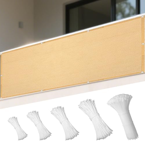 Sonnensegel mit Ösen Nach Maß 235 x 330 cm Rechteckig Atmungsaktiv 98% UV Schutz Segeltuch Ohne Bohren mit Ösen Segeltuch für Terrasse Balkon, Creme Farben Sonnensegel mit Ösen Nach Maß 235 x 330 cm Rechteckig Atmungsaktiv 98% UV Schutz Segeltuch Ohne Bohren mit Ösen Segeltuch für Terrasse Balkon, Creme Farben von EYUQIAO