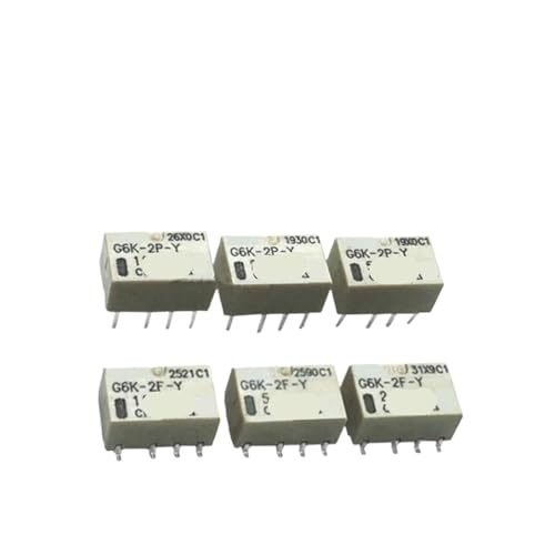 Original Patch-Signalrelais 5 Stück 10 Stück G6K-2F-Y-5VDC, G6K-2F-Y-12VDC, G6K-2F-Y-24VDC, G6K-2P-Y-5VDC, G6K-2P-Y-12VDC, G6K-2P-Y-24VDC(G6K-2F-Y-12VDC,10PCS) von EYXTBPRGG