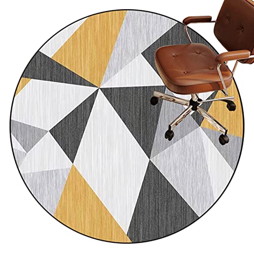 EYZO Bodenschutzmatte Bürostuhl Gaming Stuhlmatten Stuhlunterlage, Chairmat Stoffmatte für Stühle, Bürostuhlunterlage Rutschfestes Kratzfest Stuhl Unterlage Chair Mat, Runde Schutzmatte 140 cm von EYZO