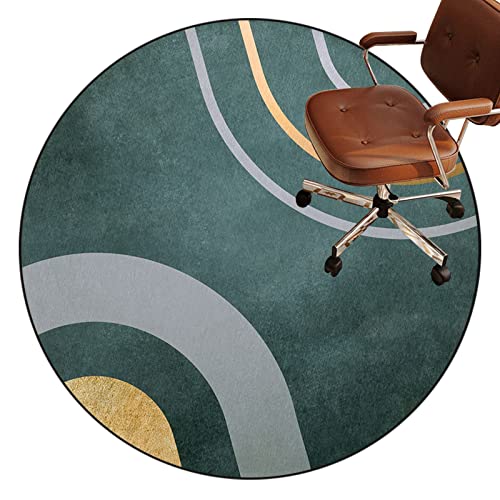 EYZO Bodenschutzmatte Bürostuhl Gaming Stuhlmatten Stuhlunterlage, Chairmat Stoffmatte für Stühle, Bürostuhlunterlage Rutschfestes Kratzfest Stuhl Unterlage Chair Mat, Runde Schutzmatte 80 cm von EYZO