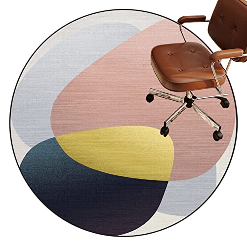 EYZO Bodenschutzmatte für Hartböden und Teppich Stuhlunterlage Gaming Bodenschutzmatte Bürostuhl Matte Bodenmatte rutschfest Bürostuhlunterlage Chairmat Stuhlmatten Chair Mat Runden 120 cm von EYZO