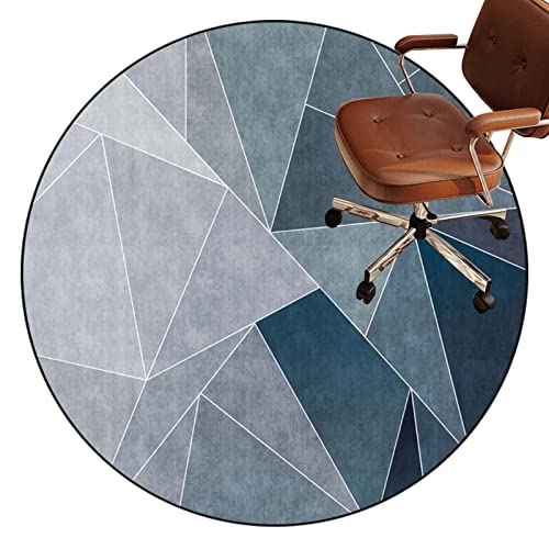 EYZO Bodenschutzmatte für Hartböden und Teppich Stuhlunterlage Gaming Bodenschutzmatte Bürostuhl Matte Bodenmatte rutschfest Bürostuhlunterlage Chairmat Stuhlmatten Chair Mat Runden 120 cm von EYZO