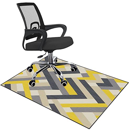 EYZO Bürostuhl Unterlage 100 × 120 cm | Bodenschutzmatte Gaming Teppich | Schreibtischstuhl unterlage für Harte Böden | Bodenschutzmatte Bürostuhl | rutschfeste Schutzmatte Bürostuhl von EYZO