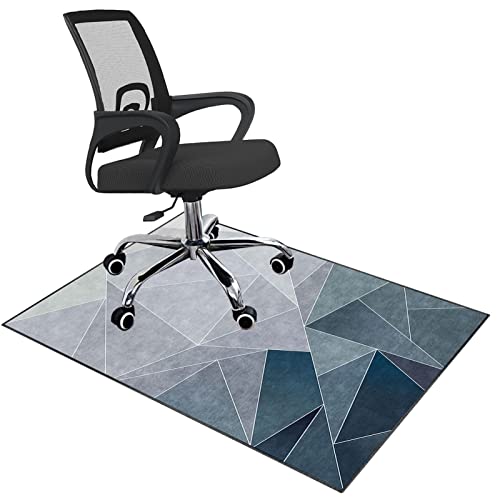 EYZO Bürostuhl Unterlage 90 × 120 cm | Bodenschutzmatte Gaming Teppich | Schreibtischstuhl unterlage für Harte Böden | Bodenschutzmatte Bürostuhl | rutschfeste Schutzmatte Bürostuhl von EYZO