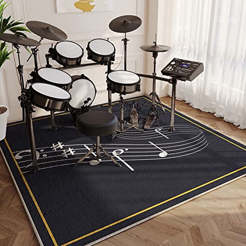 EYZO Drum Teppich Schlagzeug Teppich Schlagzeugteppich Schallschutz Teppich Schallschutzmatte Drum Rug Drum Matte Drumteppich - 2022 Deluxe-Trommelteppich - 180 x 140 cm von EYZO