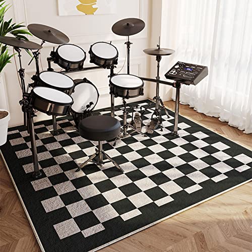 EYZO Drum Teppich Schlagzeug Teppich Schlagzeugteppich Schallschutz Teppich Schallschutzmatte Drum Rug Drum Matte Drumteppich - 2022 Deluxe-Trommelteppich - 180 x 160 cm von EYZO