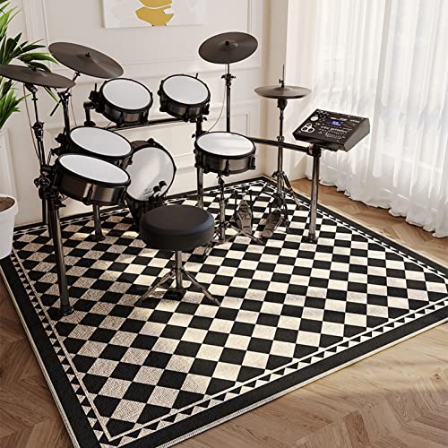 EYZO Drum Teppich Schlagzeug Teppich Schlagzeugteppich Schallschutz Teppich Schallschutzmatte Drum Rug Drum Matte Drumteppich - 2022 Upgrade-Version - 120CM*80CM von EYZO