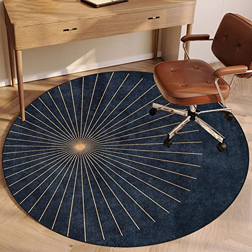 EYZO Runde Stuhlmatten 100 cm Bodenschutzmatte für Hartböden, Bürostuhl Unterlage Gaming Teppich, Schreibtischstuhl Unterlage, rutschfeste Schutzmatte Bürostuhl für Zuhause Büro Schlafzimmer Chairmat von EYZO