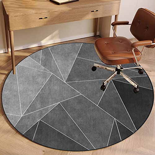 EYZO Runde Stuhlmatten 120 cm Bodenschutzmatte für Hartböden, Bürostuhl Unterlage Gaming Teppich, Schreibtischstuhl Unterlage, rutschfeste Schutzmatte Bürostuhl für Zuhause Büro Schlafzimmer Chairmat von EYZO