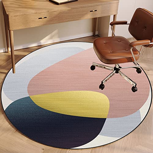 EYZO Runde Stuhlmatten 90 cm Bodenschutzmatte für Hartböden, Bürostuhl Unterlage Gaming Teppich, Schreibtischstuhl Unterlage, rutschfeste Schutzmatte Bürostuhl für Zuhause Büro Schlafzimmer Chairmat von EYZO