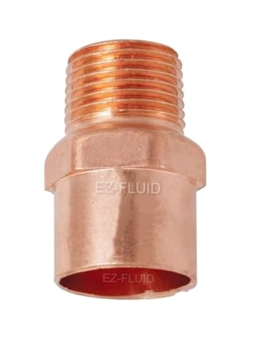 EZ-FLUID 1 Stück 1 Zoll FTG x 1,9 cm MIP LF Kupferbuchse Außenadapter, Street FTG x MIP, Schweiß auf Außengewinde, Reduzierbuchsenadapter, Lötkupferrohrverschraubungen, Sanitär EZ-FLUID 1 Stück 1 Zoll FTG x 1,9 cm MIP LF Kupferbuchse Außenadapter, Street FTG x MIP, Schweiß auf Außengewinde, Reduzierbuchsenadapter, Lötkupferrohrverschraubungen, Sanitär von EZ-FLUID