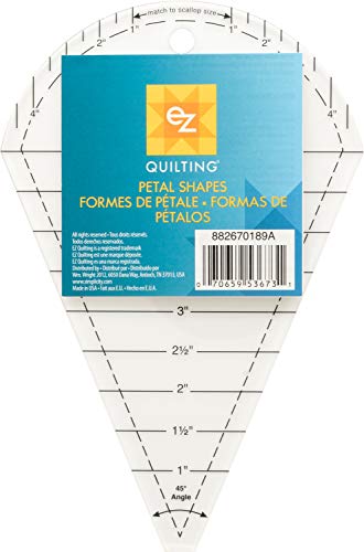 EZ Quilting EZ International 882670189 Schablone für Blütenblätter, Acryl, gelb von EZ Quilting