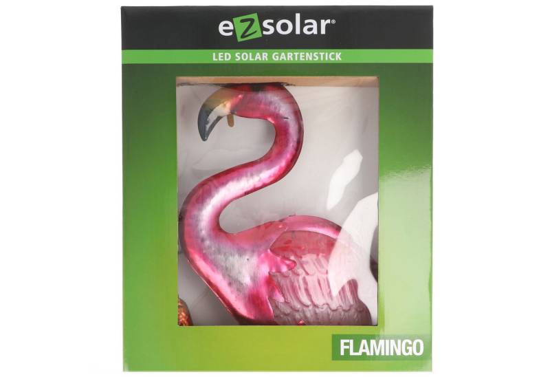 EZ SOLAR LED Taschenlampe LED-Flamingo bunte Version mit einer weissen LED bis zu 8 Stunden Leu von EZ SOLAR