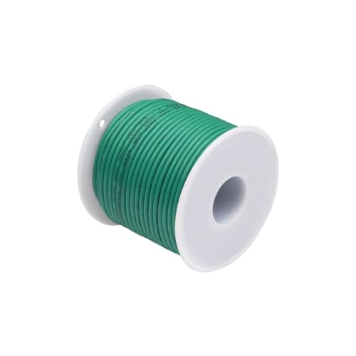 EZAGBPJK 10 Farben weicher Silikondraht 12AWG 14AWG 16AWG 18AWG 20AWG 22AWG 24AWG 26AWG 28AWG 30AWG hitzebeständiges Silikon perfection(Green,30AWG 100 meters) von EZAGBPJK