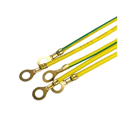 EZAGBPJK 100 stücke 4 * 100 Boden Kreis Ring Terminal Verdrahtung Kabel Elektrische Erde Draht Stecker 0,5 mm2 Netzkabel M4 100mm perfection von EZAGBPJK