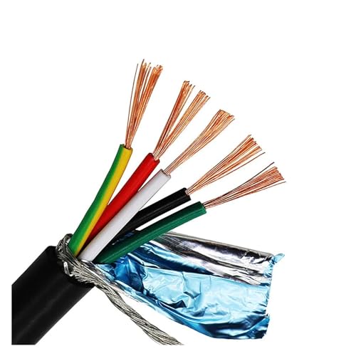EZAGBPJK 2-10Core Shielded Soft Cable Ul2464 Reines Kupfer Rvvp Anti-Jamming 0,2-1mm² Signalsteuerung perfection(10 cores-5meter,26 AWG-0.15mm2) von EZAGBPJK